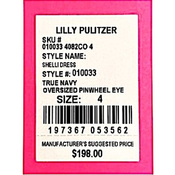 Lilly Pulitzer Shelli Eyelet Mini Dress in True Navy NWT - Size 4 - Picture 8 of 9